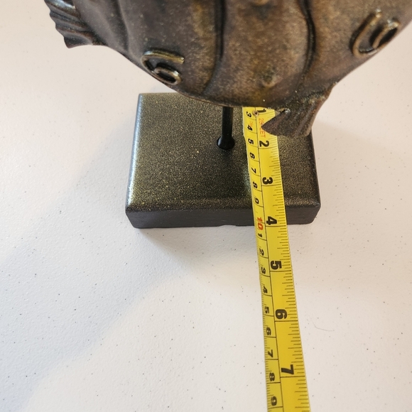 Funky Metal Art Fish On Stand Rustic Brutalist Man Cave Decor Vintage 1990s 90s - Picture 8 of 9